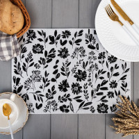  "" Flowers Black 3045   2, 100% , 370 /2