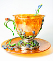 Чайная чашка из янтаря "ирис"