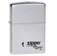  Zippo Footprints Satin Chrome