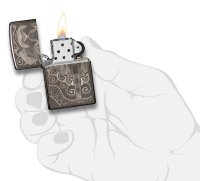  Zippo Elephant Fancy Fill Design   Black Ice, /