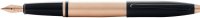   Cross Calais Brushed Rose Gold Plate And Black Lacquer, 