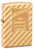 Zippo Vintage Box Top   High Polish Brass, /