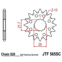   Jt Sprockets Jtf565-13sc,  520, 13 