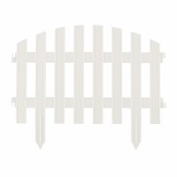 Забор декоративный винтаж 28 X 300 см, белый россия Palisad