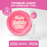    "Happy Birthday,girl",  6 .,  6 .