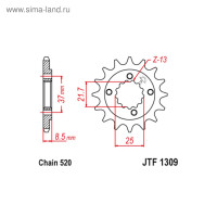   Jt Sprockets Jtf1309-15,  520, 15 