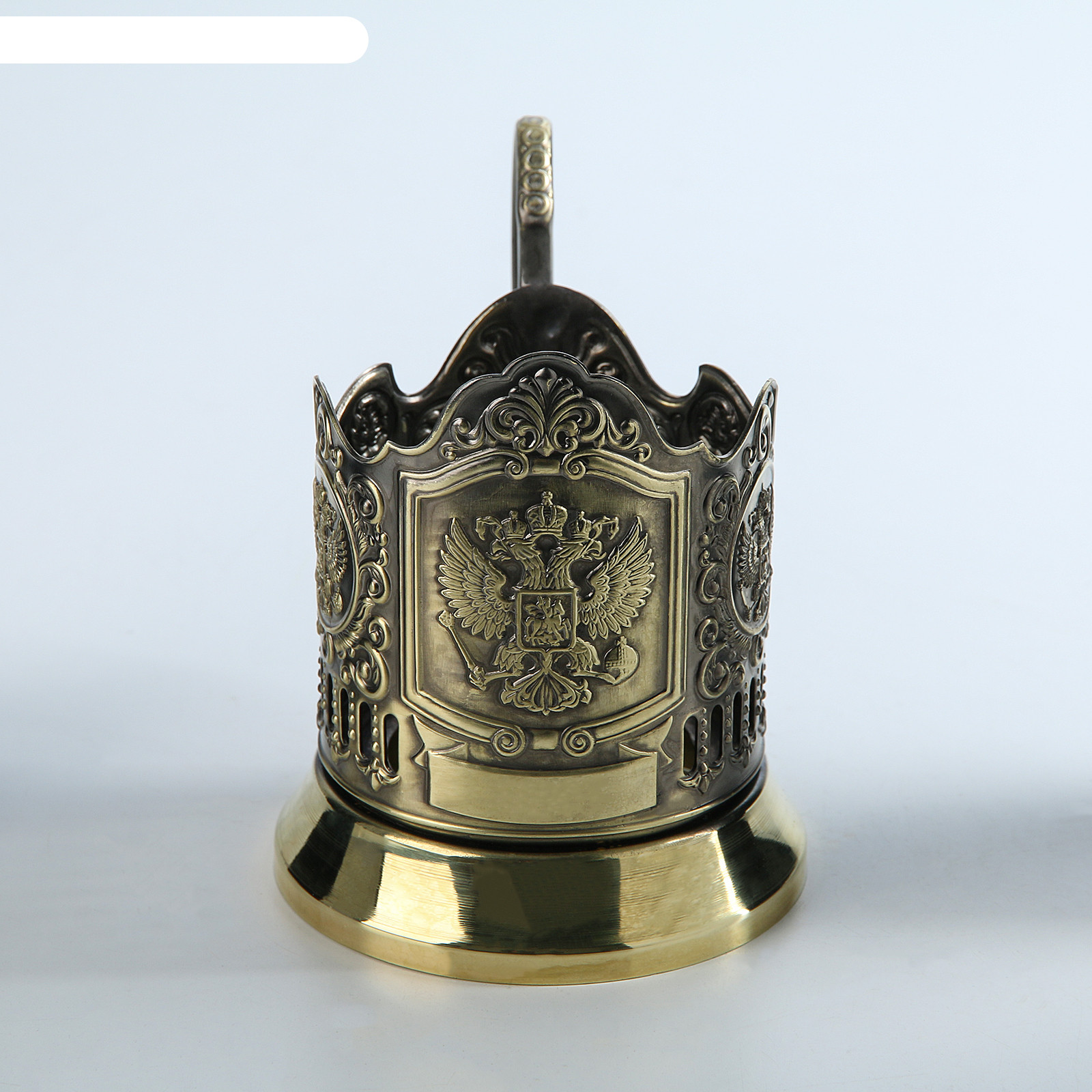 

Подстаканник латунный Герб РФ, (стакан d=6,1 см)