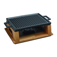 Hot Plate And Wooden Service Stand. Rectangular. Dimension 22x30cm. (( 