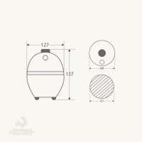   Kamado Classic Joe Red Stand-alone