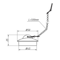 ������ ��� ����� Orio �-4178-1, 1 1/2", � �������� L=500 ��, ������