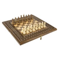Шахматы + нарды резные армянский орнамент 2 50, Haleyan
