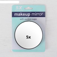 Зеркало с увеличением X5, для макияжа, на присосках
