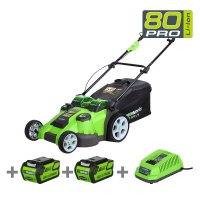   49  Greenworks 40v G40lm49dbk2x Twinforce, 