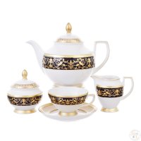   Falkenporzellan Harmony Creme Black 6  17 