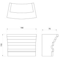   Alzira Curva 150 Cm