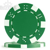 Профессиональные фишки для покера Dice зеленый цвет