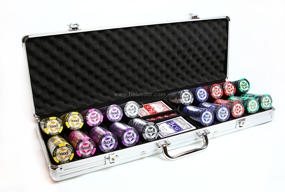 Профессиональный набор для покера Stars 500 фишек 14 гр и 16 гр