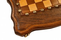 Шахматы + нарды резные "гамбит 2" 40см, Simonyan