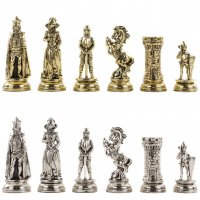 Шахматы настольные "средневековые рыцари" доска 44х44 см из камня мрамор