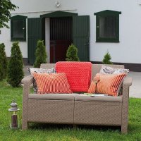   Keter Corfu Ii Love Seat Cappucino