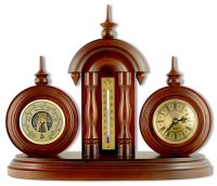 Настольные часы с термометром и барометром