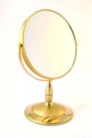 Зеркало B7 808 G5/g Gold наст. кругл. 2-стор. 5-кр.ув.18 см 