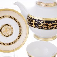   Falkenporzellan Harmony Creme Black 6  17 