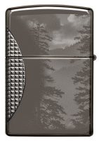  Zippo Armor Wolf    High Polish Black Ice, /