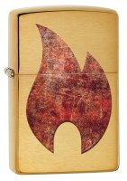  Zippo Rusty Flame   Brushed Brass, /, 