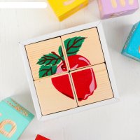 Кубики фрукты-ягоды 4 элемента