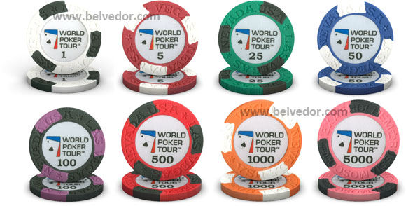 Фишки для покера профессиональные World Poker Tour