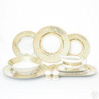   Falkenporzellan Natalia Seladon Gold 6  25 