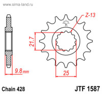 ������ ������� Jtf1587-19, F1587-19, Jt Sprockets, ���� 428, 19 ������
