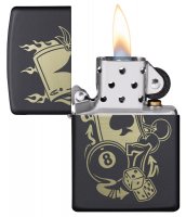  Zippo Gambling Design   Black Matte, /, 