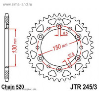 ������ �������, Jt Sprockets R245/3-47, ���� 520, 47 ������