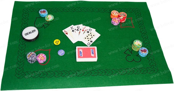Сукно для покера на прорезиненной основе