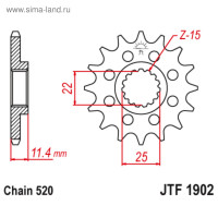   Jtf1902-17, Jt Sprockets,  520, 17 