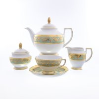   Falkenporzellan Imperia Seladon Gold 6  17 