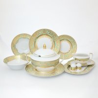   6  Falkenporzellan Natalia  Seladon Gold 27 