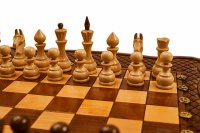 Шахматы + нарды резные "эндшпиль 2" 40, Simonyan