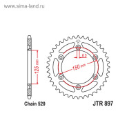 ������ ������� Jt Sprockets Jtr897-42, ���� 520, 42 �����
