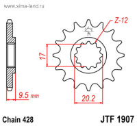 ������ ������� Jtf1907-14, F1907-14, Jt Sprockets, ���� 428, 14 ������