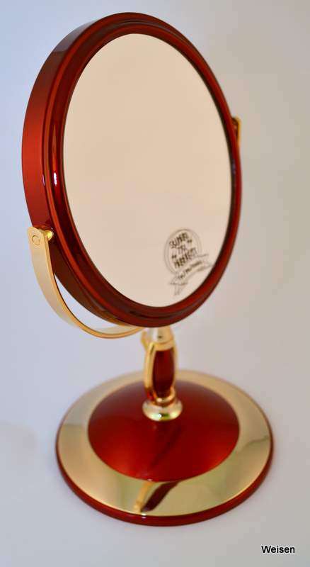 Зеркало B6 806 Ruby/g Red&gold настольное 2-стор. 5-кр.ув.15