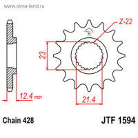   Jtf1594-15, F1594-15, Jt Sprockets,  428, 15 