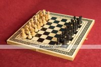 Шахматы смешанные бук малые (38х18х4,2см) россия