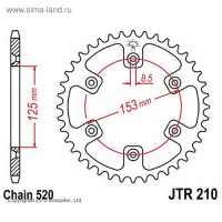 ������ ������� Jt Sprockets Jtr210-46, ���� 520, 46 ������