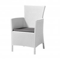Кресло обеденное Keter Iova белый, садовая мебель
