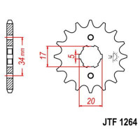   Jt Sprockets Jtf1264-15,  428, 15 