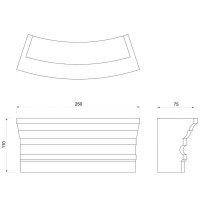   Alzira Curva 250 Cm