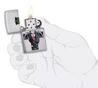  Zippo Cross, Queen & Skull   Brushed Chrome, 